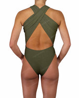 V-Halter Cut Out One Piece