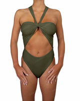 V-Halter Cut Out One Piece