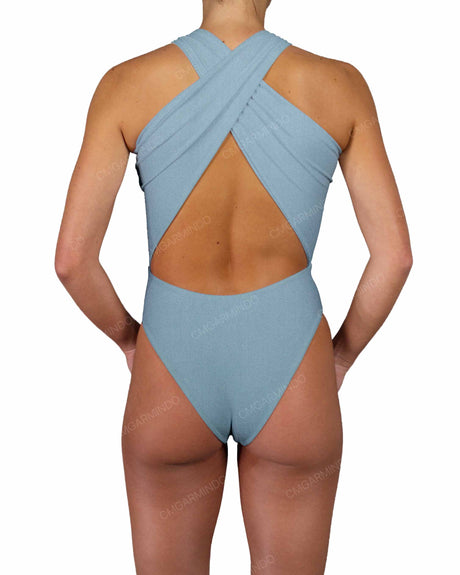 V-Halter Cut Out One Piece