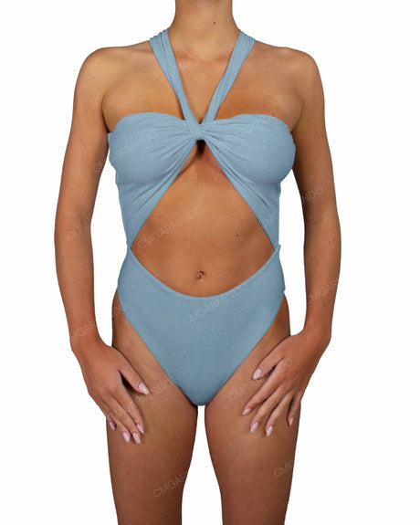 V-Halter Cut Out One Piece