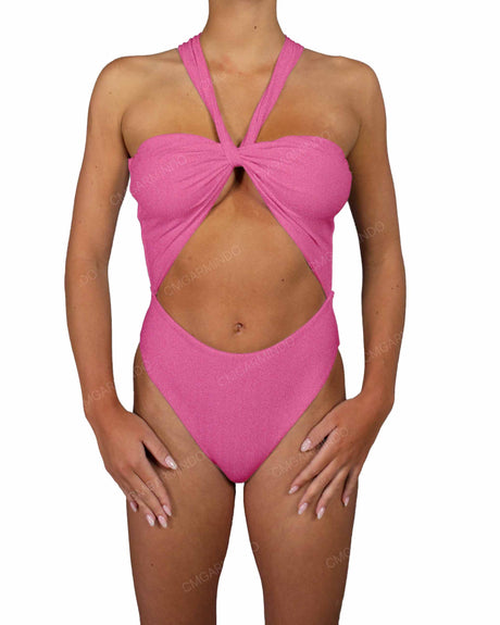 V-Halter Cut Out One Piece