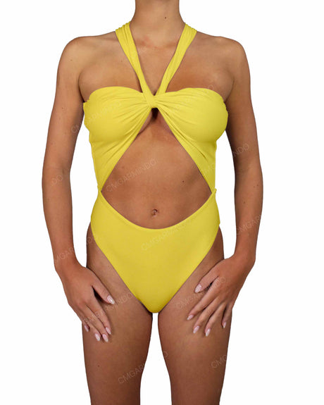 V-Halter Cut Out One Piece