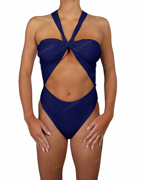 V-Halter Cut Out One Piece