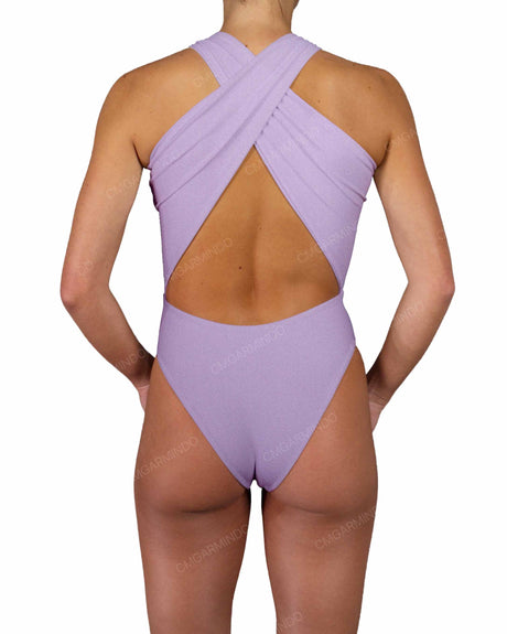 V-Halter Cut Out One Piece