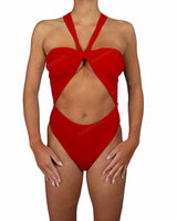 V-Halter Cut Out One Piece