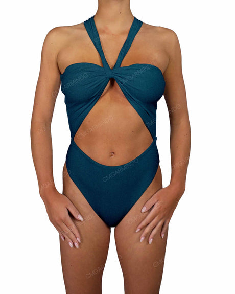 V-Halter Cut Out One Piece