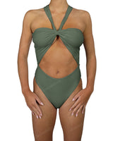V-Halter Cut Out One Piece