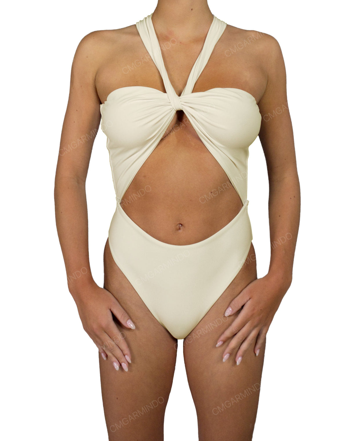 V-Halter Cut Out One Piece