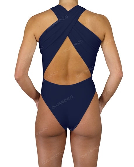 V-Halter Cut Out One Piece