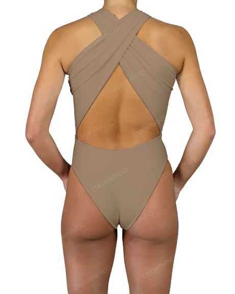 V-Halter Cut Out One Piece