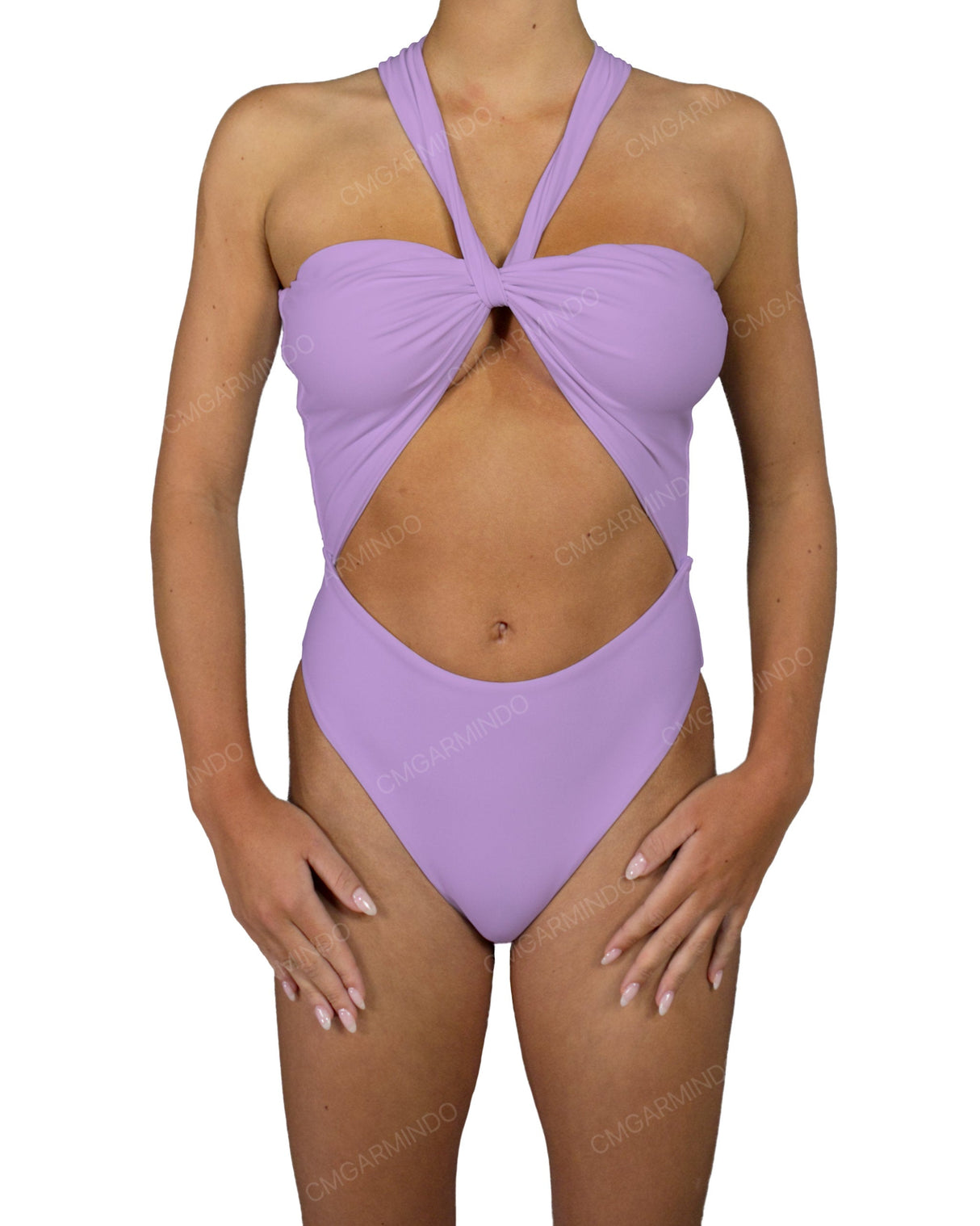 V-Halter Cut Out One Piece