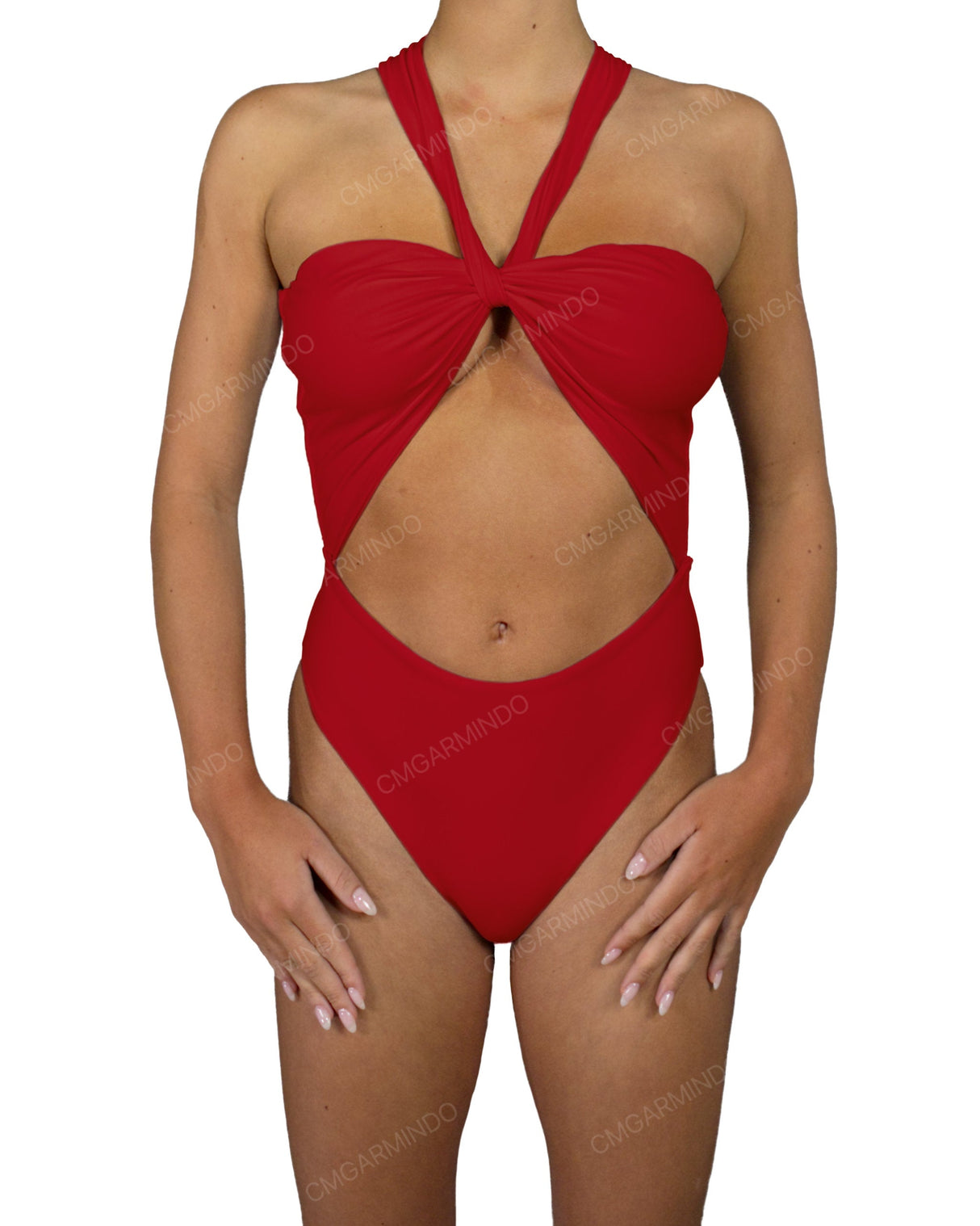 V-Halter Cut Out One Piece