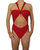 V-Halter Cut Out One Piece