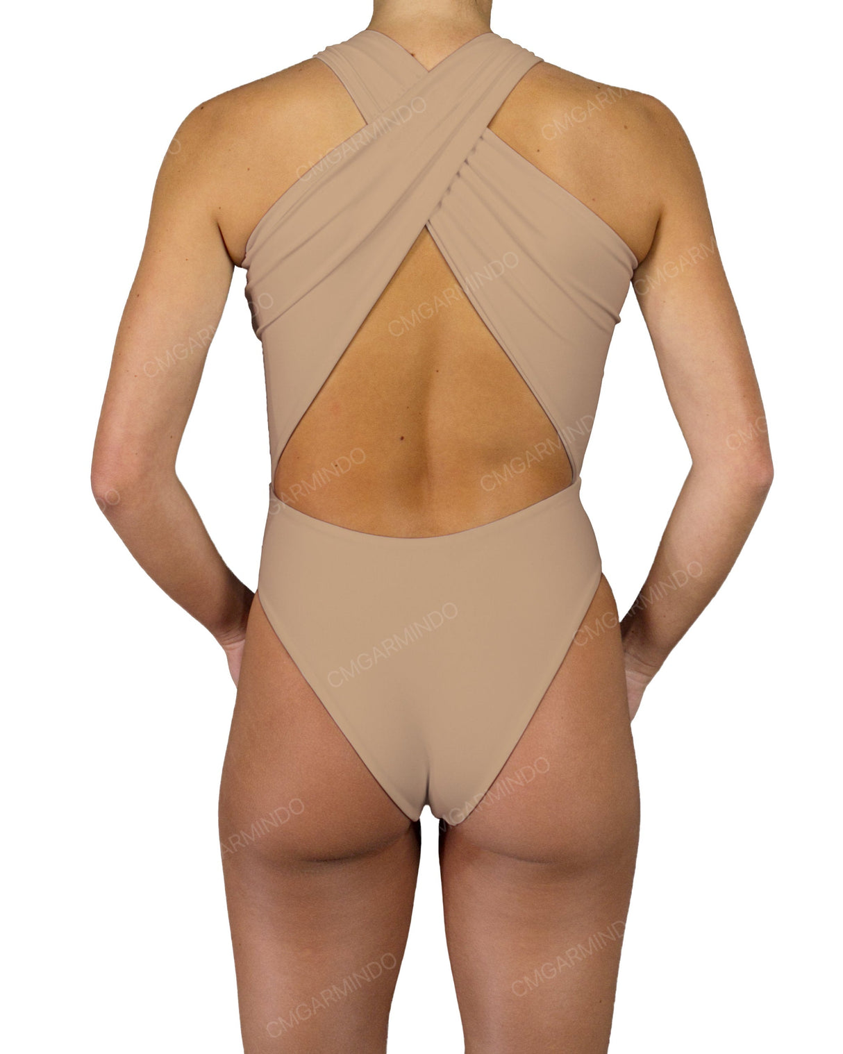 V-Halter Cut Out One Piece