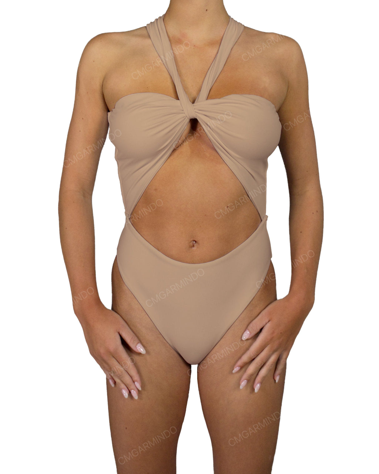 V-Halter Cut Out One Piece