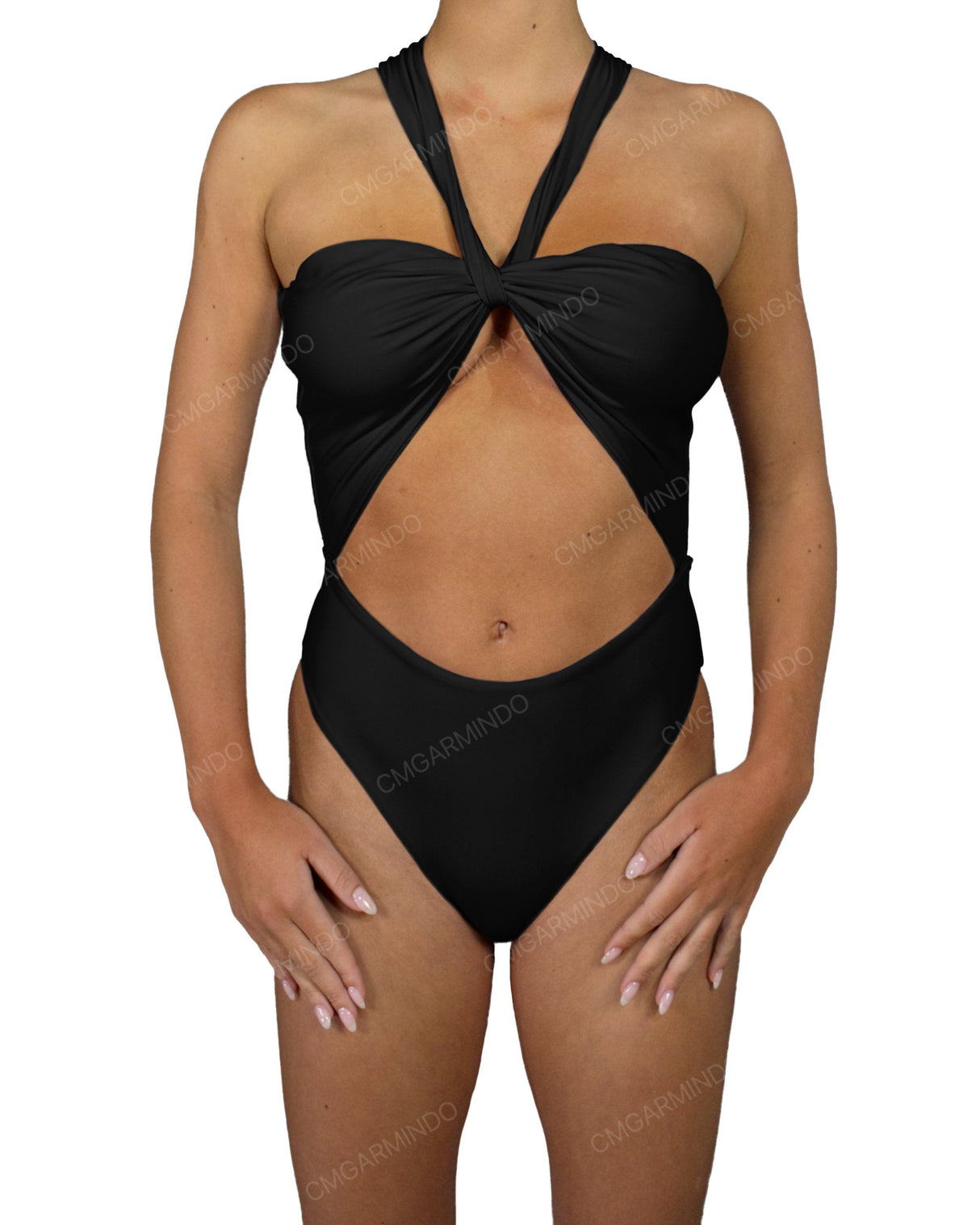 V-Halter Cut Out One Piece