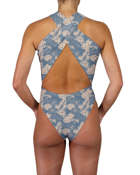 V-Halter Cut Out One Piece