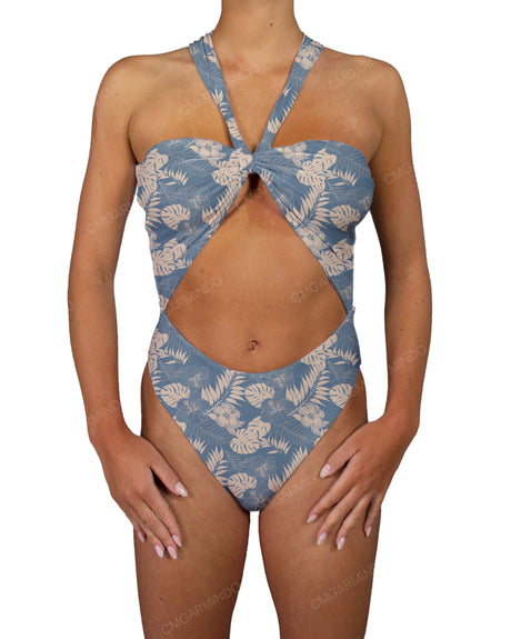 V-Halter Cut Out One Piece