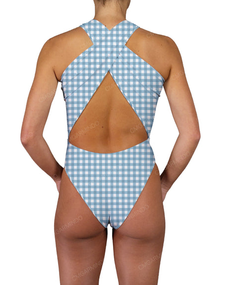 V-Halter Cut Out One Piece