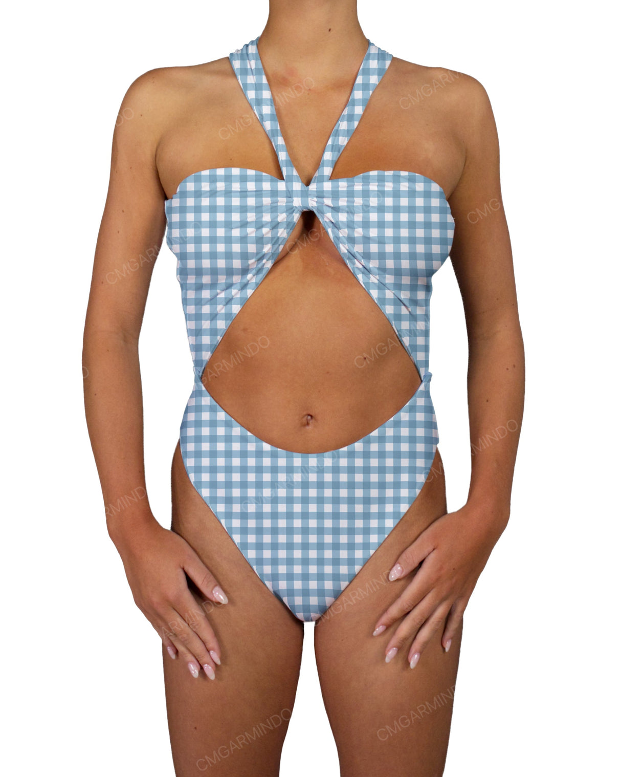 V-Halter Cut Out One Piece