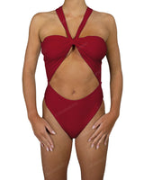 V-Halter Cut Out One Piece