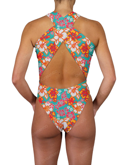 V-Halter Cut Out One Piece