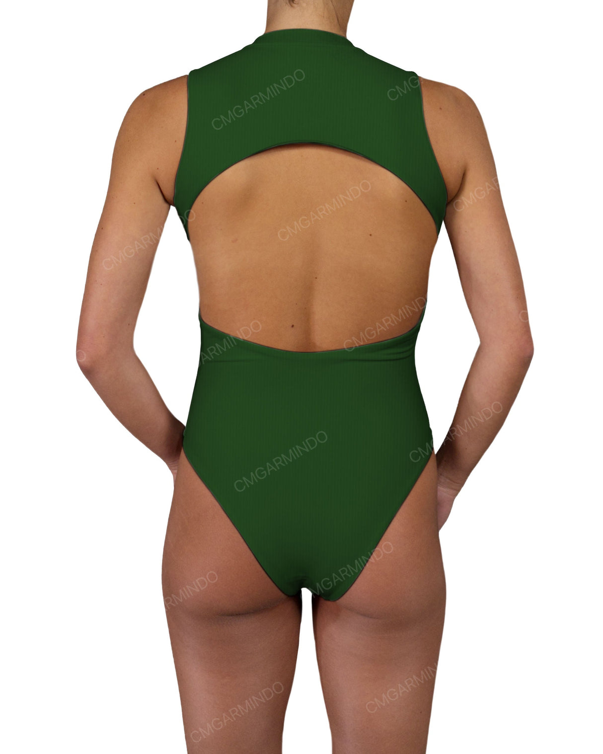 Sleeveless Cut Out Back One Piece