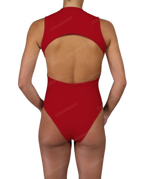 Sleeveless Cut Out Back One Piece