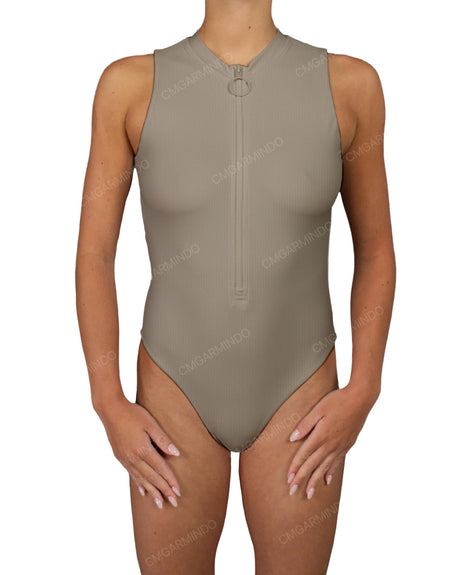 Sleeveless Cut Out Back One Piece
