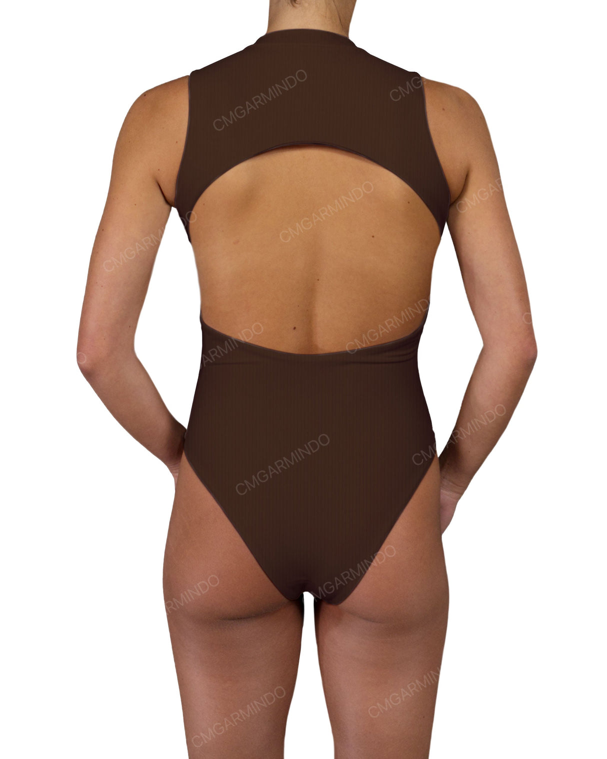 Sleeveless Cut Out Back One Piece