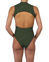 Sleeveless Cut Out Back One Piece
