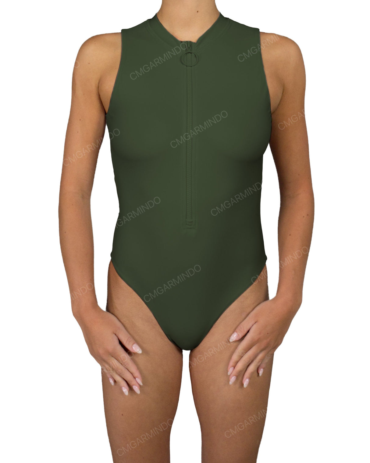 Sleeveless Cut Out Back One Piece