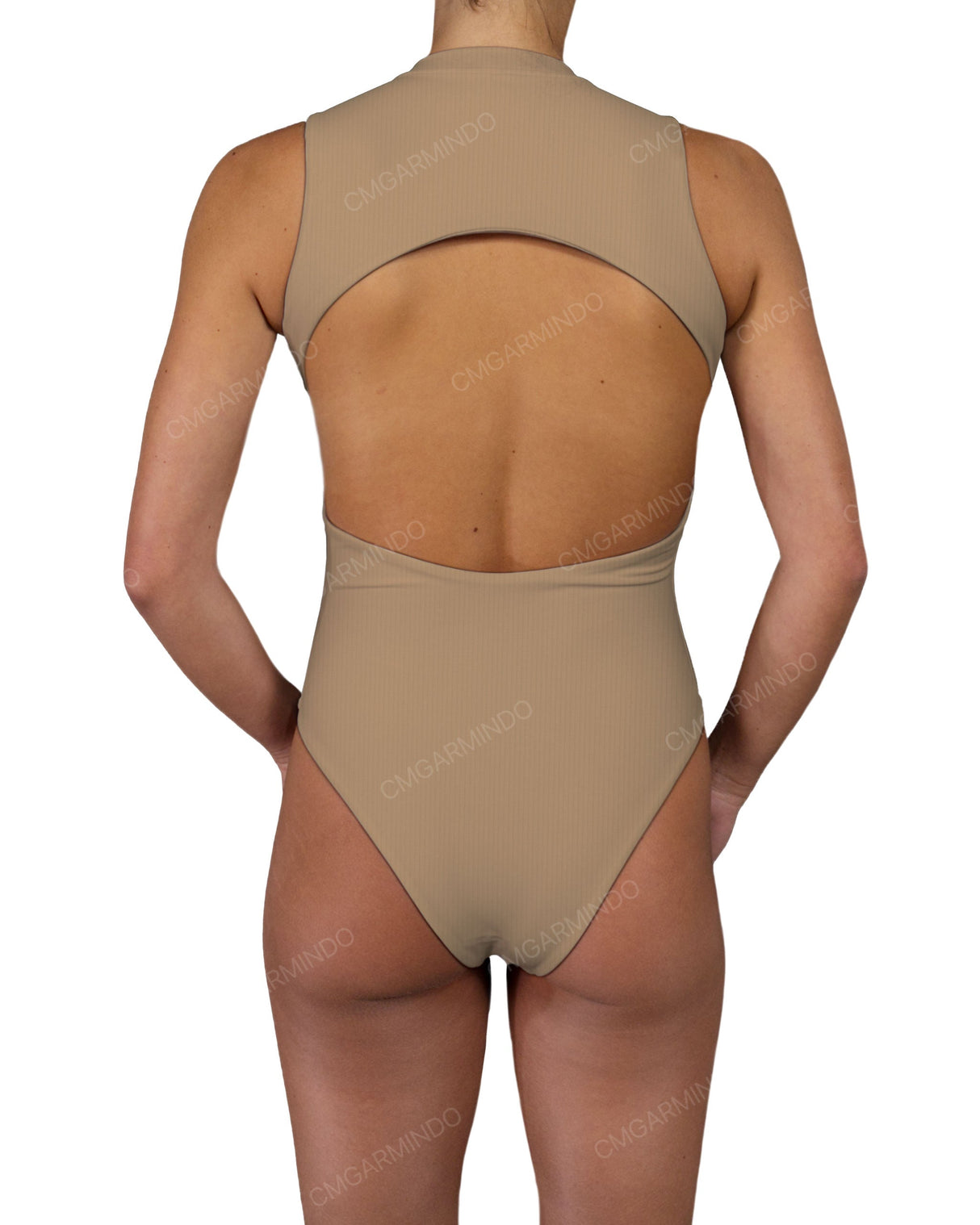 Sleeveless Cut Out Back One Piece