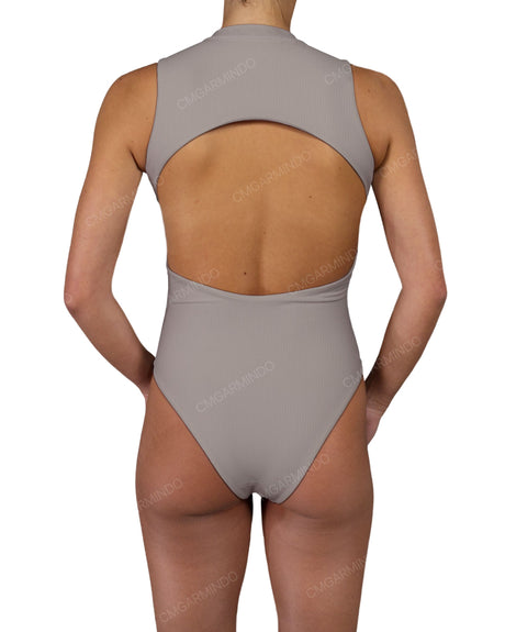 Sleeveless Cut Out Back One Piece