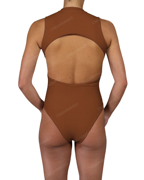 Sleeveless Cut Out Back One Piece