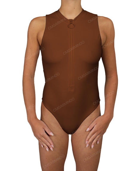 Sleeveless Cut Out Back One Piece