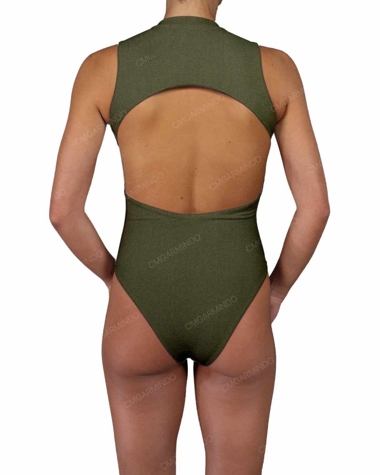 Sleeveless Cut Out Back One Piece