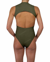 Sleeveless Cut Out Back One Piece