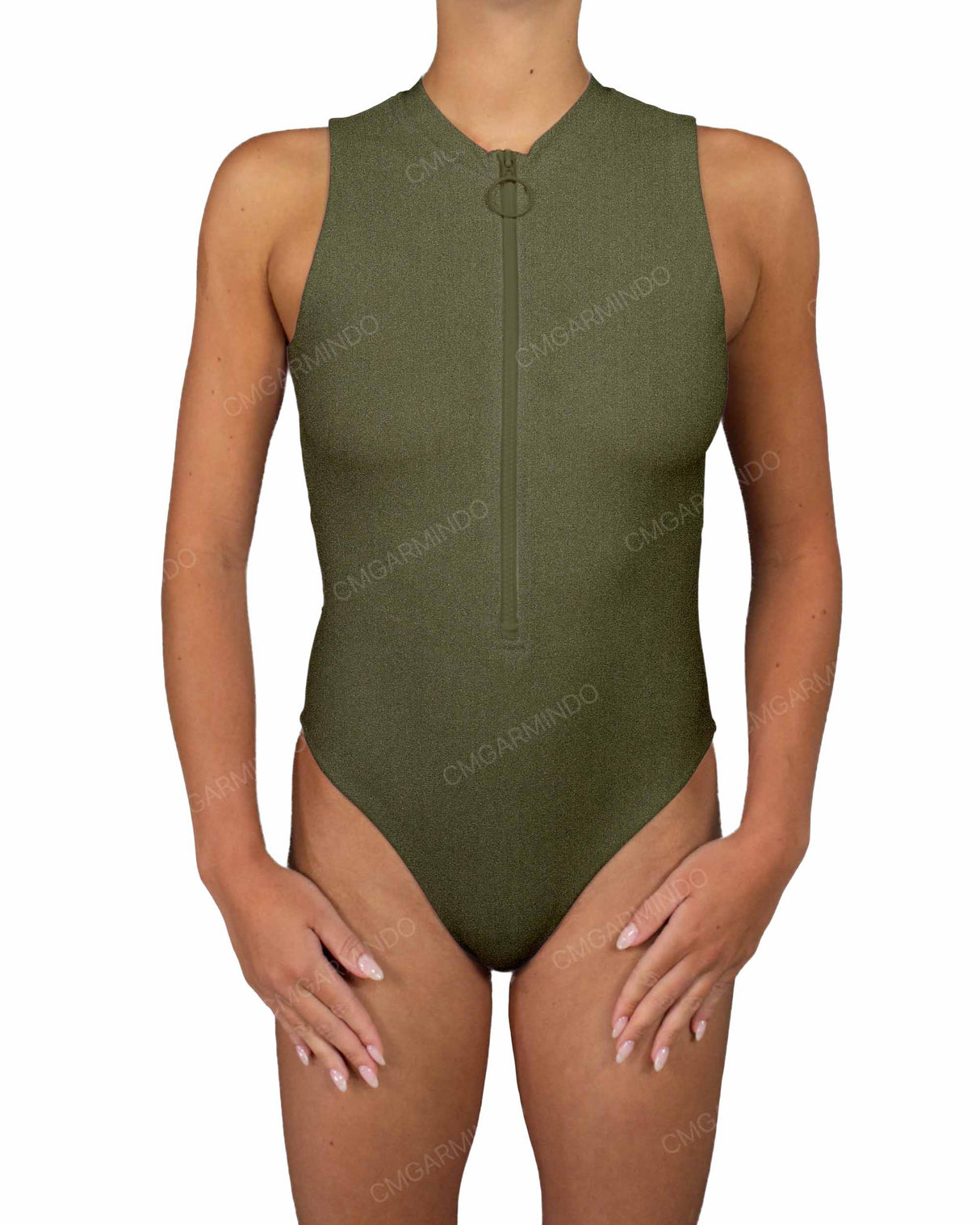 Sleeveless Cut Out Back One Piece