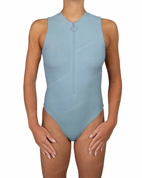 Sleeveless Cut Out Back One Piece
