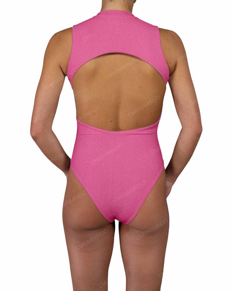 Sleeveless Cut Out Back One Piece