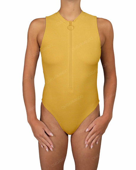 Sleeveless Cut Out Back One Piece