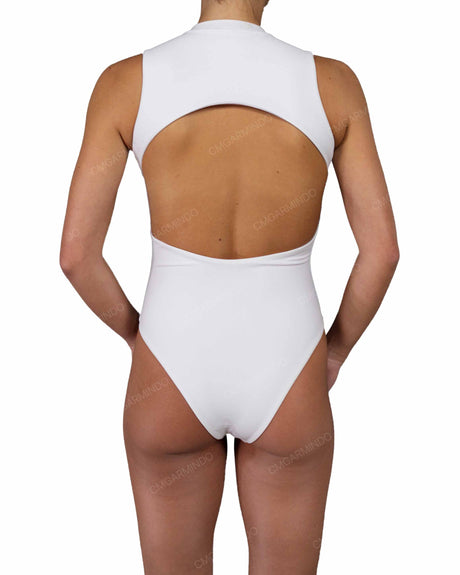 Sleeveless Cut Out Back One Piece