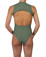 Sleeveless Cut Out Back One Piece