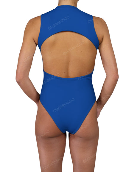 Sleeveless Cut Out Back One Piece