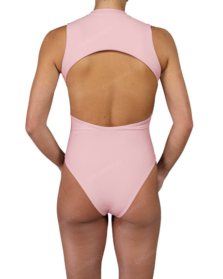 Sleeveless Cut Out Back One Piece