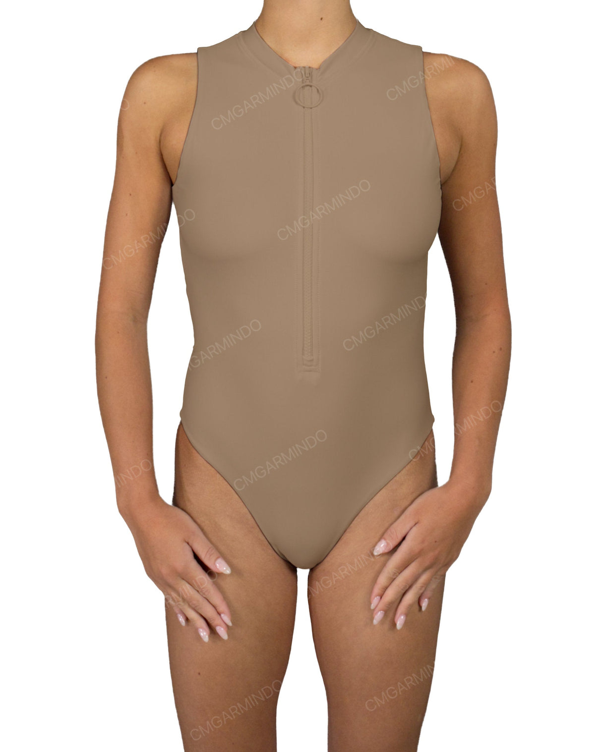 Sleeveless Cut Out Back One Piece