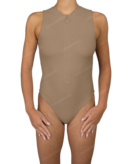 Sleeveless Cut Out Back One Piece