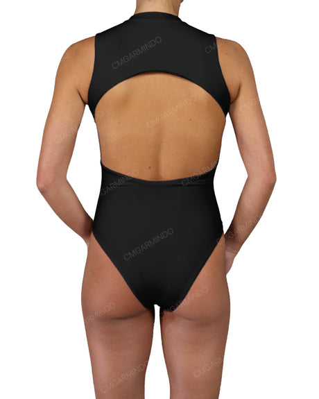 Sleeveless Cut Out Back One Piece