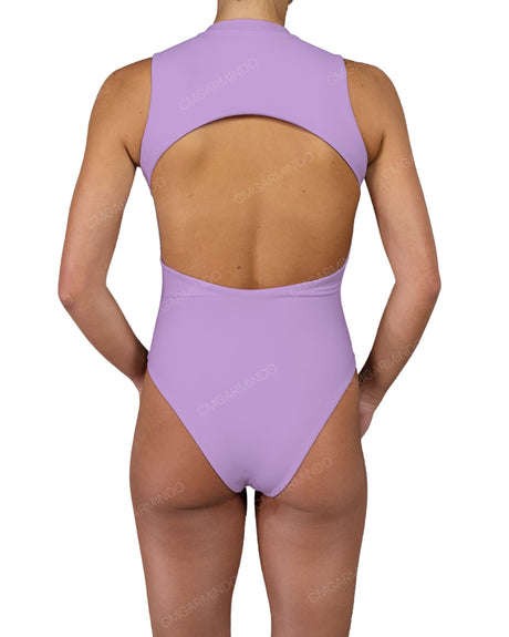 Sleeveless Cut Out Back One Piece